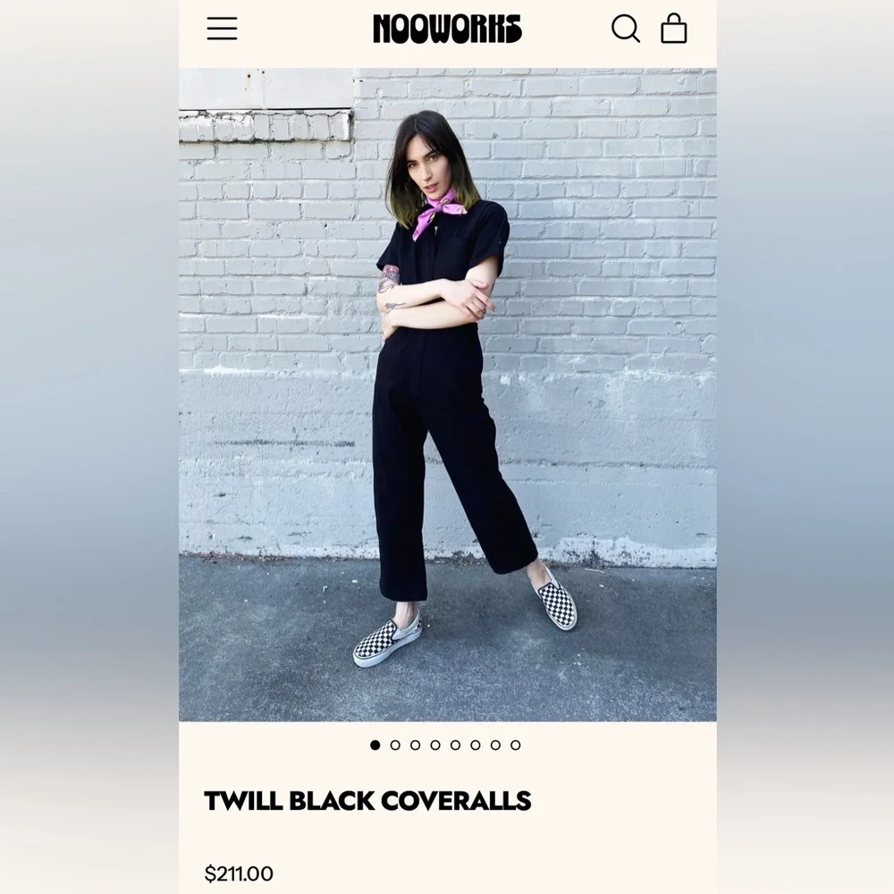 Nooworks Black Coveralls Twill Size Small - Picture 12 of 12